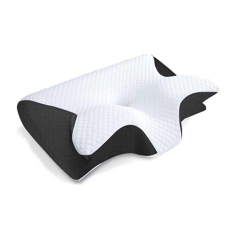 Soft Pillow With Contoured Support For Neck Pain Removal - Scientifically Proven